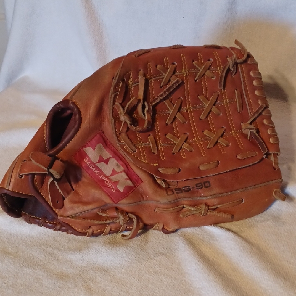 Brown Leather Baseball Glove Sasaki Sports USB-90 SSK